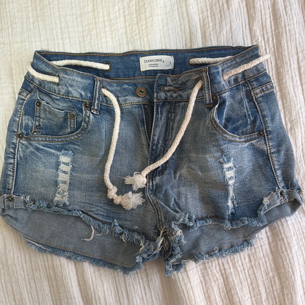 Ocean Drive Women's Blue Denim Shorts